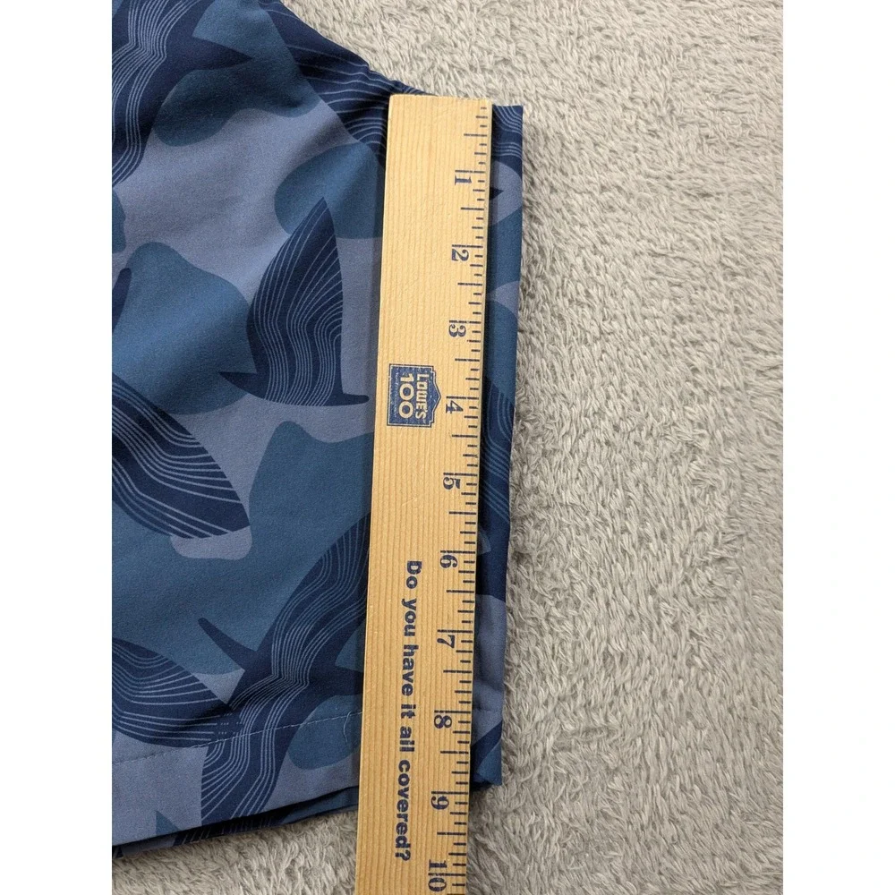 Adidas Golf Shorts Mens 38 Blue Whale Camo Performance Stretch Flat Front 9 Ins - Picture 7 of 14